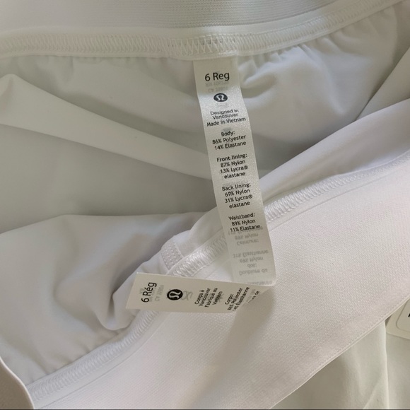❌SOLD❌Lululemon Court Rival High Rise Skirt WHT - Picture 3 of 4